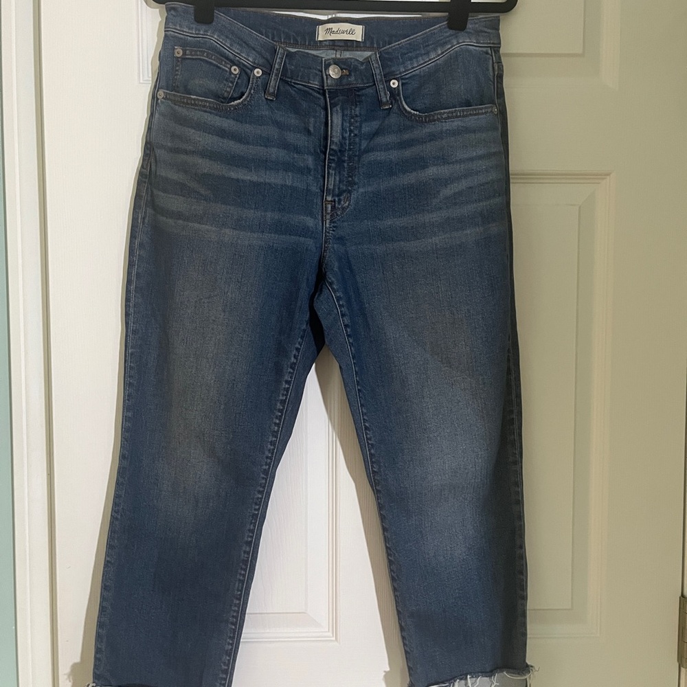 Madewell The Slim Boyfriend G7200 Raw Hem Denim Blue Jean…size 29